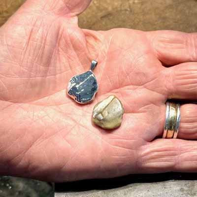 Customers keep the original pebble alongside their new Aldeburgh Pebble